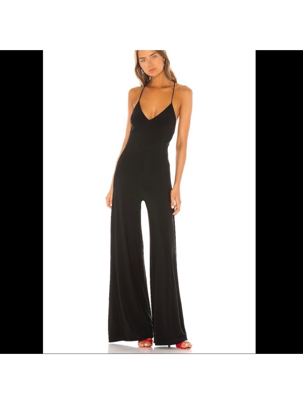Norma Kamali Low Back Slip Jumpsuit Black Women’s Size XS